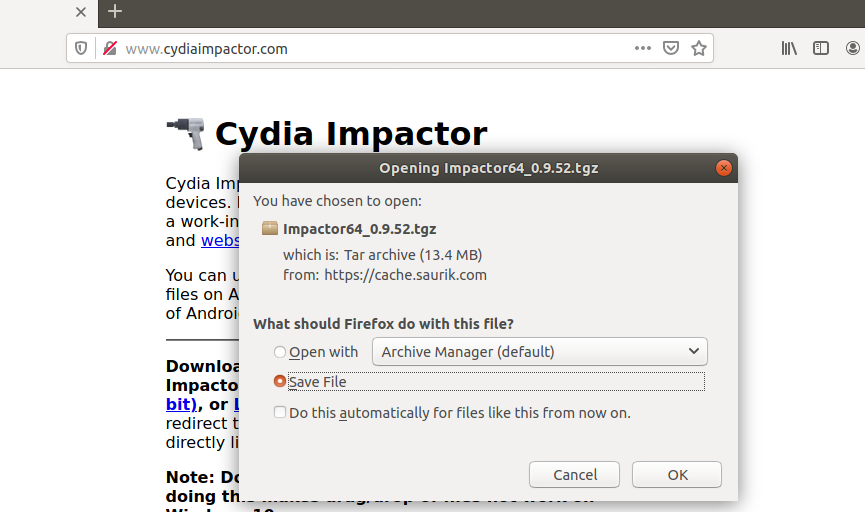 Cydia Impactor download