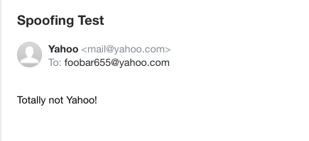 Yahoo! Mail Spoof