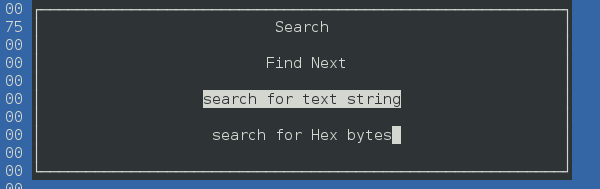 hexedit search