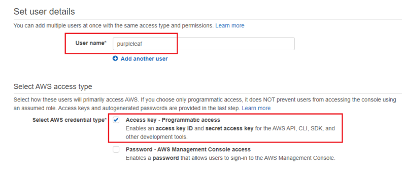 AWS User Access Token